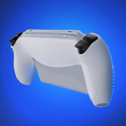 PlayVital 3D Studded Edition Anti-Slip Silicone Protective Case with Thumb Grips for PS Portal Remote Player - Clear White - CYRPFP003 PlayVital