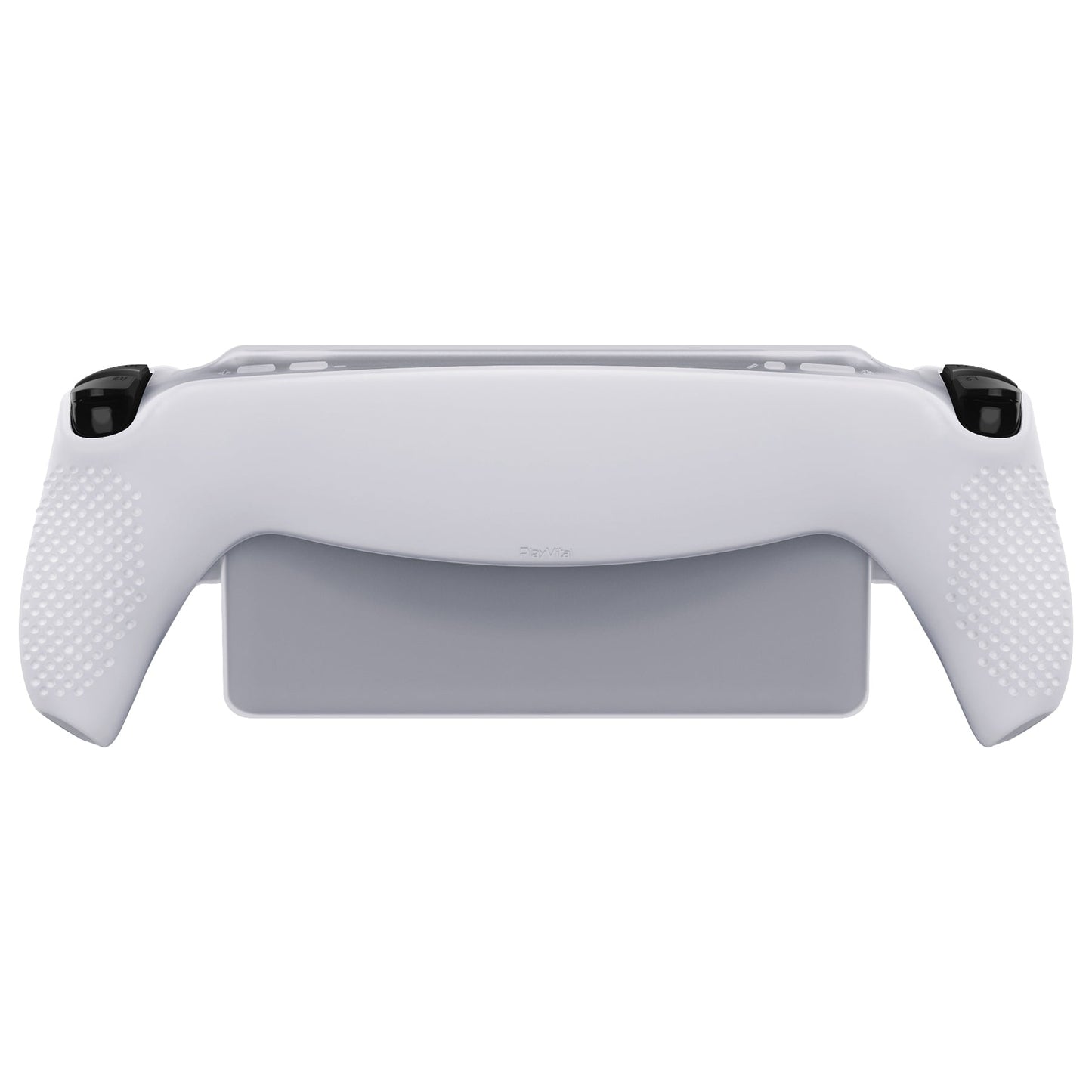 PlayVital 3D Studded Edition Anti-Slip Silicone Protective Case with Thumb Grips for PS Portal Remote Player - Clear White - CYRPFP003 PlayVital