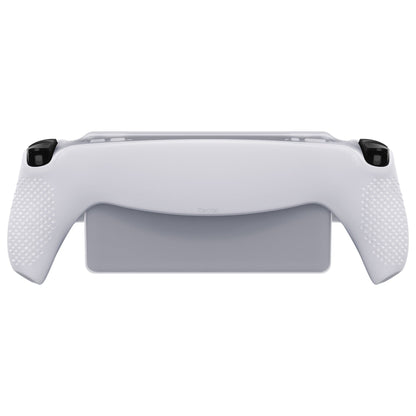 PlayVital 3D Studded Edition Anti-Slip Silicone Protective Case with Thumb Grips for PS Portal Remote Player - Clear White - CYRPFP003 PlayVital