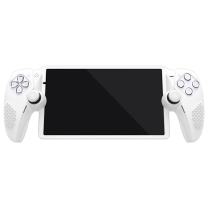 PlayVital 3D スタッドエディション 滑り止めシリコン保護ケース サムグリップ付き PS Portal リモート プレーヤー用【ホワイト】
