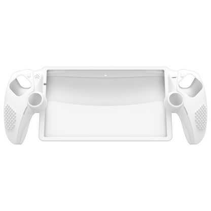 PlayVital 3D スタッドエディション 滑り止めシリコン保護ケース サムグリップ付き PS Portal リモート プレーヤー用【ホワイト】