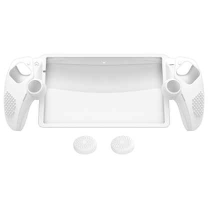 PlayVital 3D スタッドエディション 滑り止めシリコン保護ケース サムグリップ付き PS Portal リモート プレーヤー用【ホワイト】