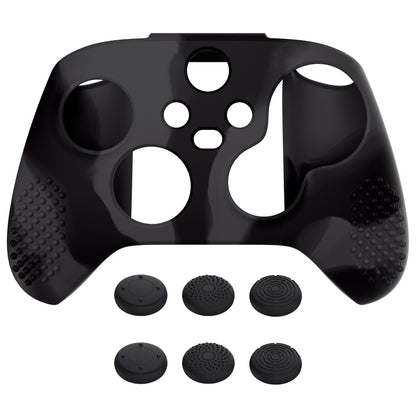 PlayVital 3D スタッドエディション 滑り止めシリコンカバースキン サムグリップキャップ付き Xbox Series X/S コントローラー & Xbox Core ワイヤレスコントローラー用【ダークグレー & ブラック】