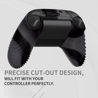 PlayVital 3D スタッドエディション 滑り止めシリコンカバースキン サムグリップキャップ付き Xbox Series X/S コントローラー & Xbox Core ワイヤレスコントローラー用【ダークグレー & ブラック】