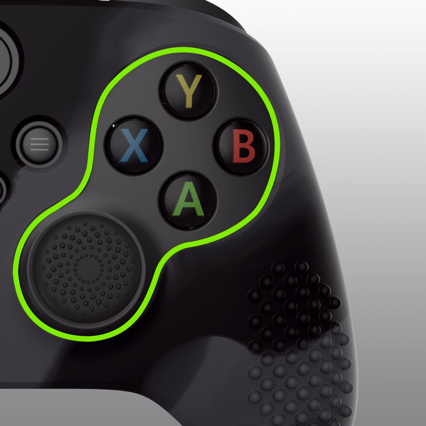PlayVital 3D スタッドエディション 滑り止めシリコンカバースキン サムグリップキャップ付き Xbox Series X/S コントローラー & Xbox Core ワイヤレスコントローラー用【ダークグレー & ブラック】