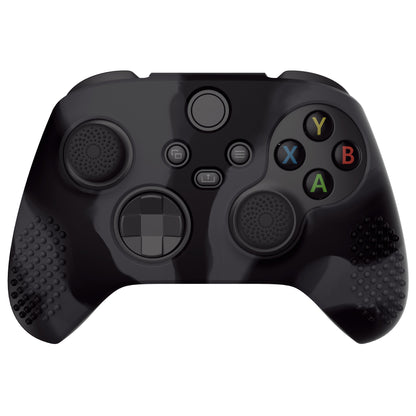 PlayVital 3D スタッドエディション 滑り止めシリコンカバースキン サムグリップキャップ付き Xbox Series X/S コントローラー & Xbox Core ワイヤレスコントローラー用【ダークグレー & ブラック】