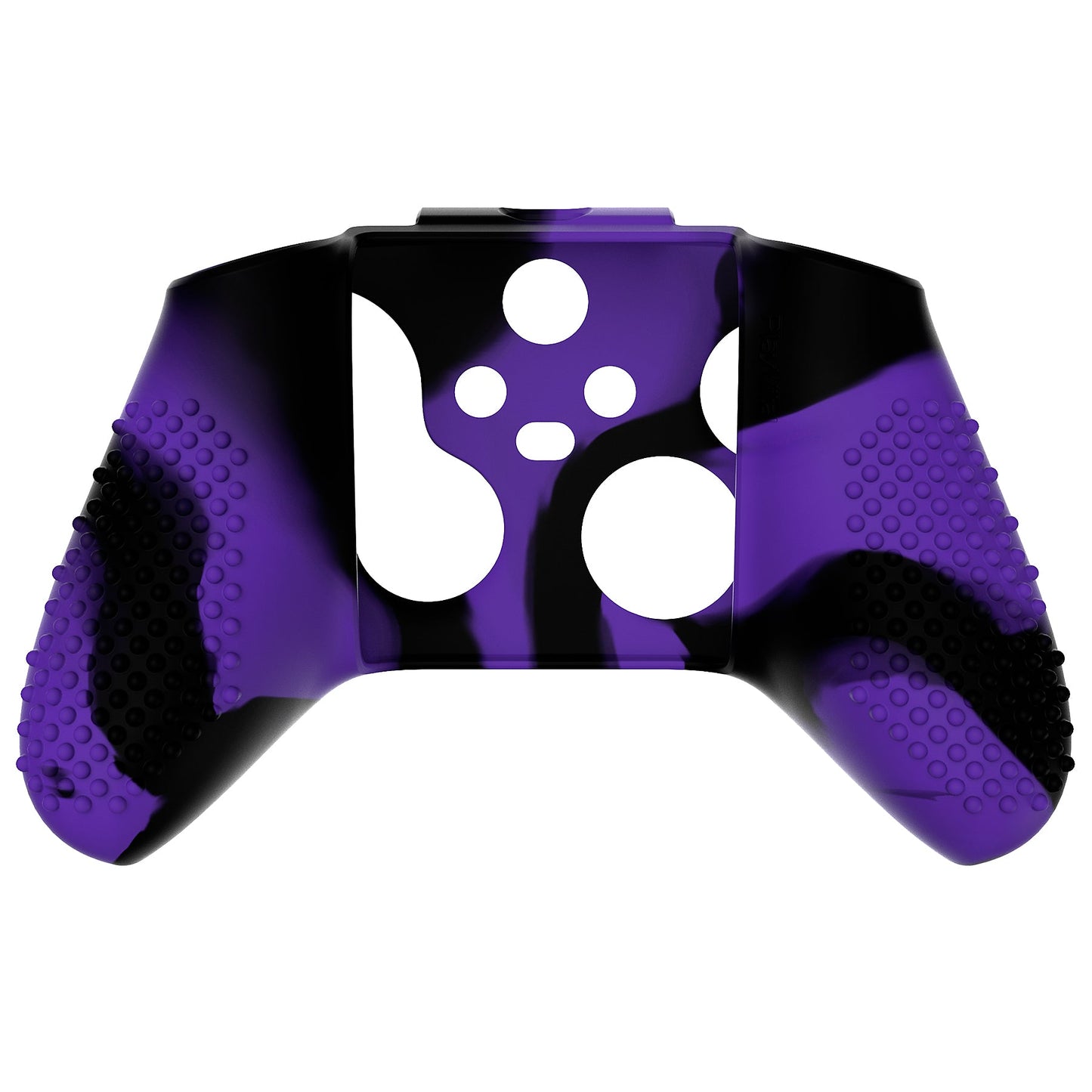 PlayVital 3D Studded Edition Anti-slip Silicone Cover Skin with Thumb Grip Caps for Xbox Series X/S Controller & Xbox Core Wireless Controller - Purple & Black - SDX3022 PlayVital