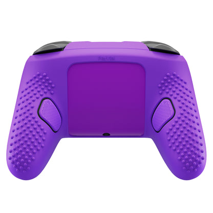 PlayVital 3D スタッズエディション シリコンカバースキン Nintendo Switch 2 Proコントローラー用 背面ボタンキャップ・サムグリップ・ステッカー付き 滑り止めグリッププロテクターケース【パープル】