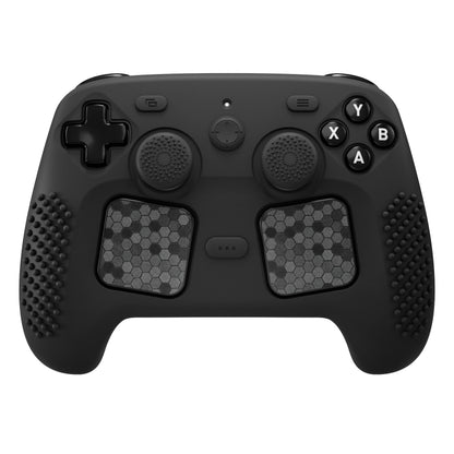 PlayVital 3D Studded Edition シリコンカバー 4個のサムグリップ＆ステッカー付き Steam Controller 2（2026）用【ブラック】