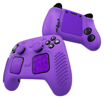 PlayVital 3D Studded Edition シリコンカバー 4個のサムグリップ＆ステッカー付き Steam Controller 2（2026）用【パープル】