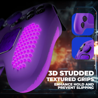 PlayVital 3D Studded Edition シリコンカバー 4個のサムグリップ＆ステッカー付き Steam Controller 2（2026）用【パープル】