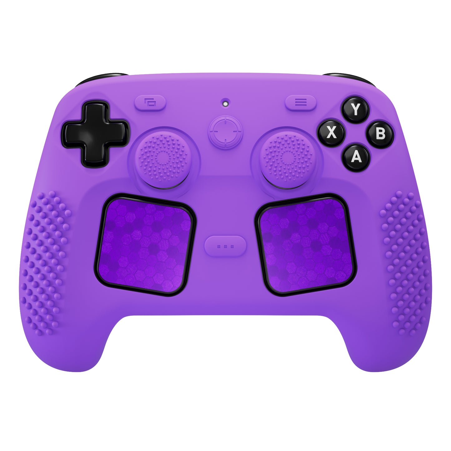PlayVital 3D Studded Edition シリコンカバー 4個のサムグリップ＆ステッカー付き Steam Controller 2（2026）用【パープル】