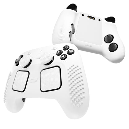 PlayVital 3D Studded Edition シリコンカバー 4個のサムグリップ＆ステッカー付き Steam Controller 2（2026）用【ホワイト】