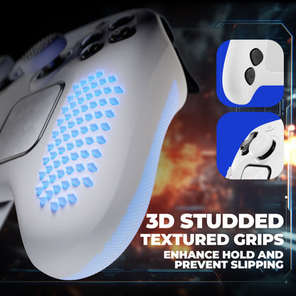 PlayVital 3D Studded Edition シリコンカバー 4個のサムグリップ＆ステッカー付き Steam Controller 2（2026）用【ホワイト】