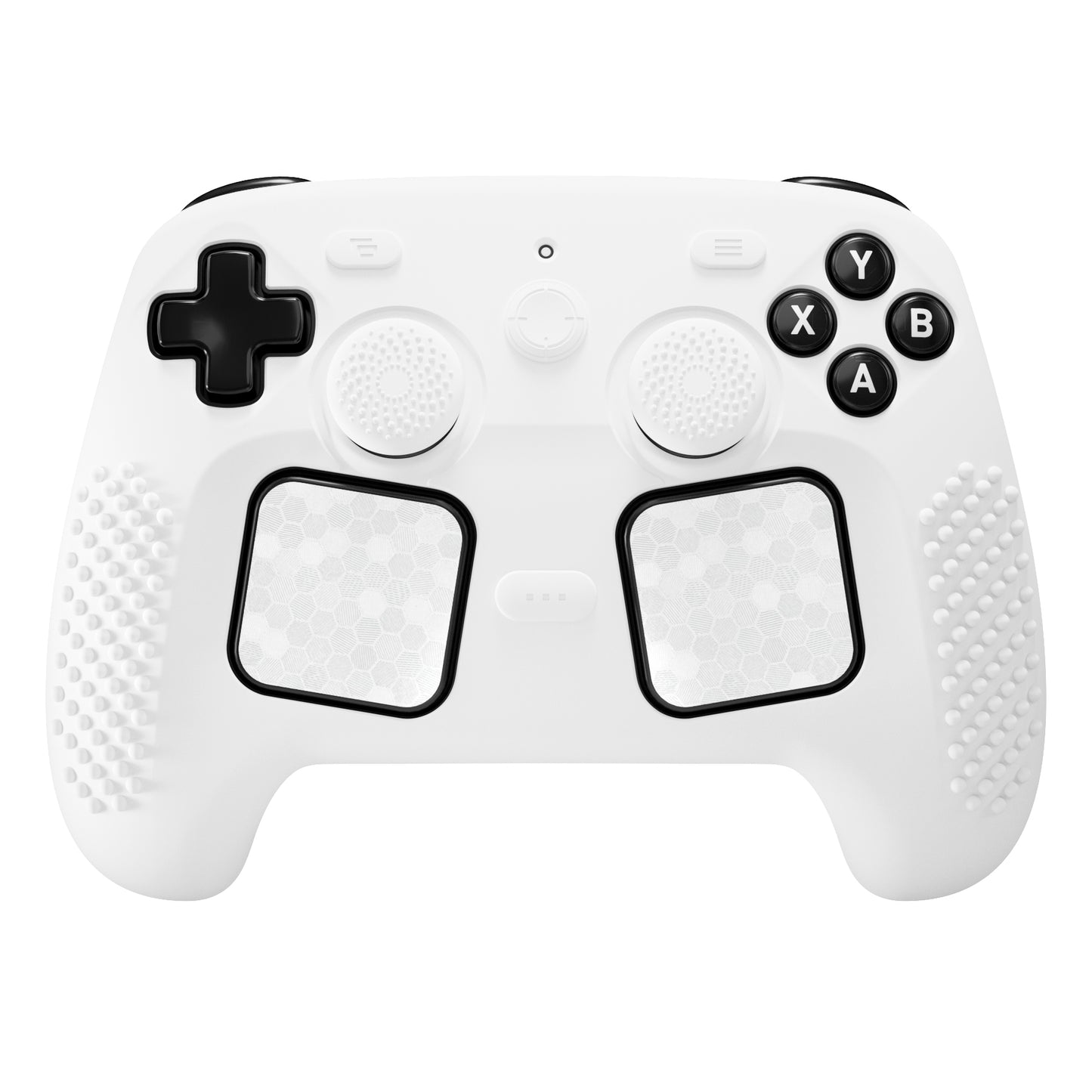 PlayVital 3D Studded Edition シリコンカバー 4個のサムグリップ＆ステッカー付き Steam Controller 2（2026）用【ホワイト】
