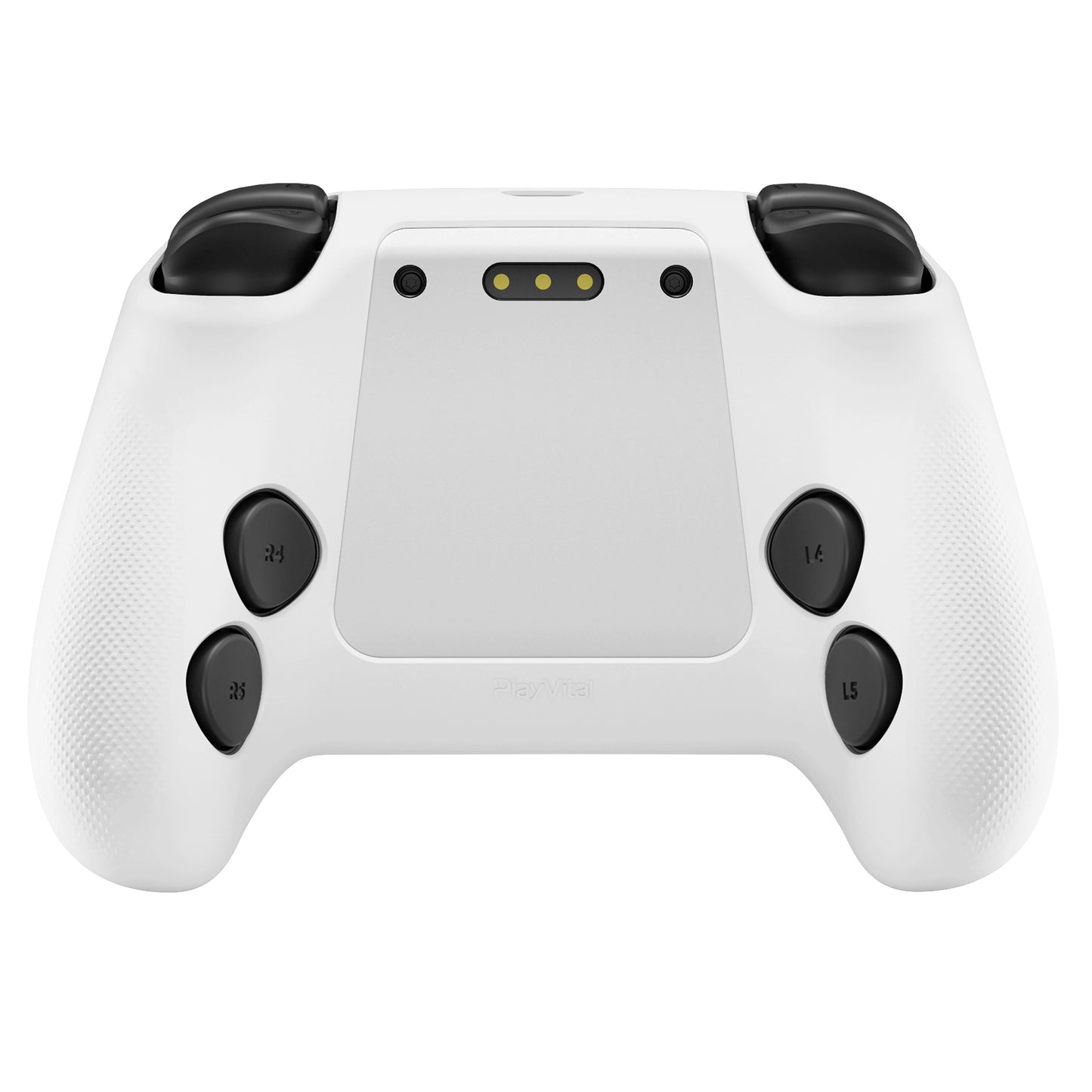 PlayVital 3D Studded Edition シリコンカバー 4個のサムグリップ＆ステッカー付き Steam Controller 2（2026）用【ホワイト】