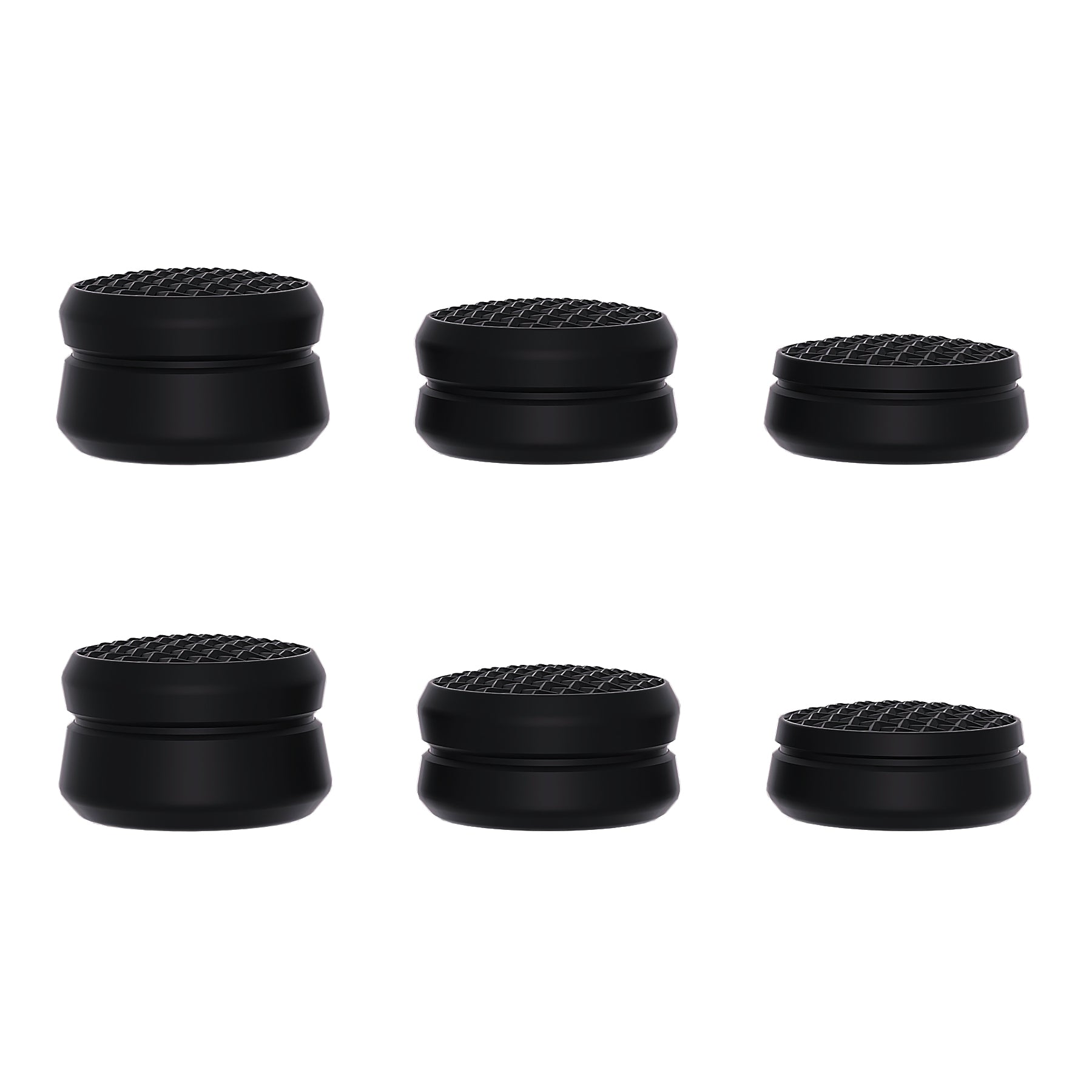 PlayVital 3 Height Armor Thumbs Cushion Caps Thumb Grips for ps5, for ps4, Thumbstick Grip Cover for Xbox Core Wireless Controller, Thumb Grip Caps for Xbox One, Elite Series 2, for Switch Pro - Black - PJM3067 PlayVital