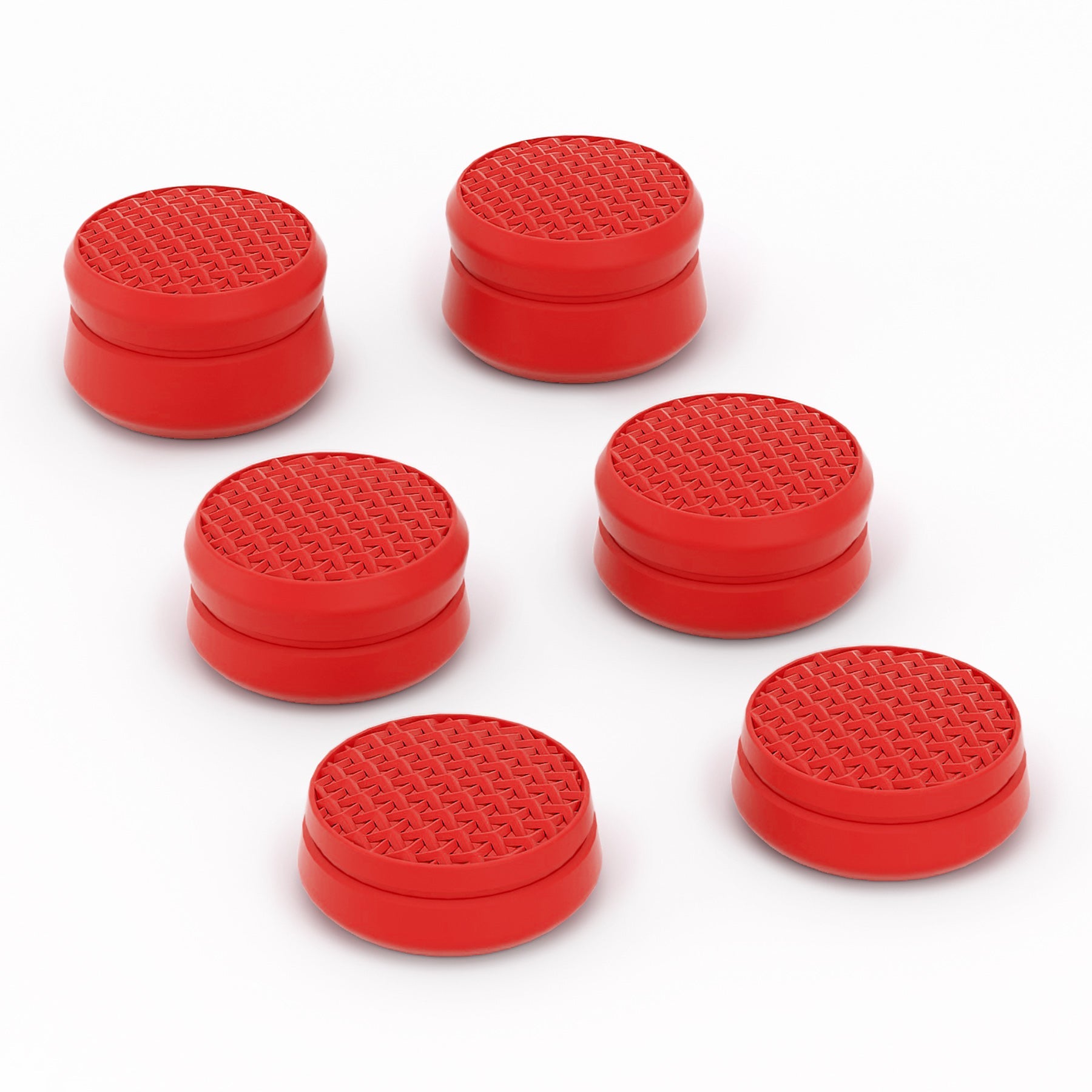 PlayVital 3 Height Armor Thumbs Cushion Caps Thumb Grips for ps5, for ps4, Thumbstick Grip Cover for Xbox Core Wireless Controller, Thumb Grip Caps for Xbox One, Elite Series 2, for Switch Pro - Passion Red - PJM3071 PlayVital