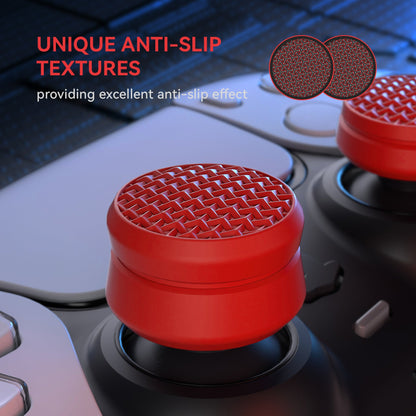 PlayVital 3 Height Armor Thumbs Cushion Caps Thumb Grips for ps5, for ps4, Thumbstick Grip Cover for Xbox Core Wireless Controller, Thumb Grip Caps for Xbox One, Elite Series 2, for Switch Pro - Passion Red - PJM3071 PlayVital