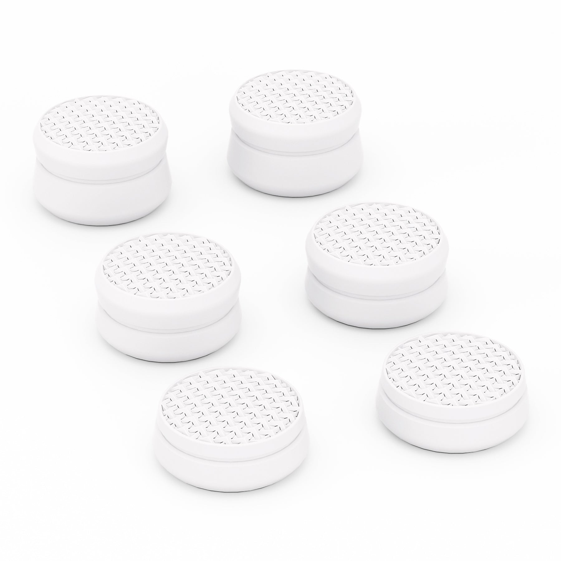 PlayVital 3 Height Armor Thumbs Cushion Caps Thumb Grips for ps5, for ps4, Thumbstick Grip Cover for Xbox Core Wireless Controller, Thumb Grip Caps for Xbox One, Elite Series 2, for Switch Pro - White - PJM3068 PlayVital