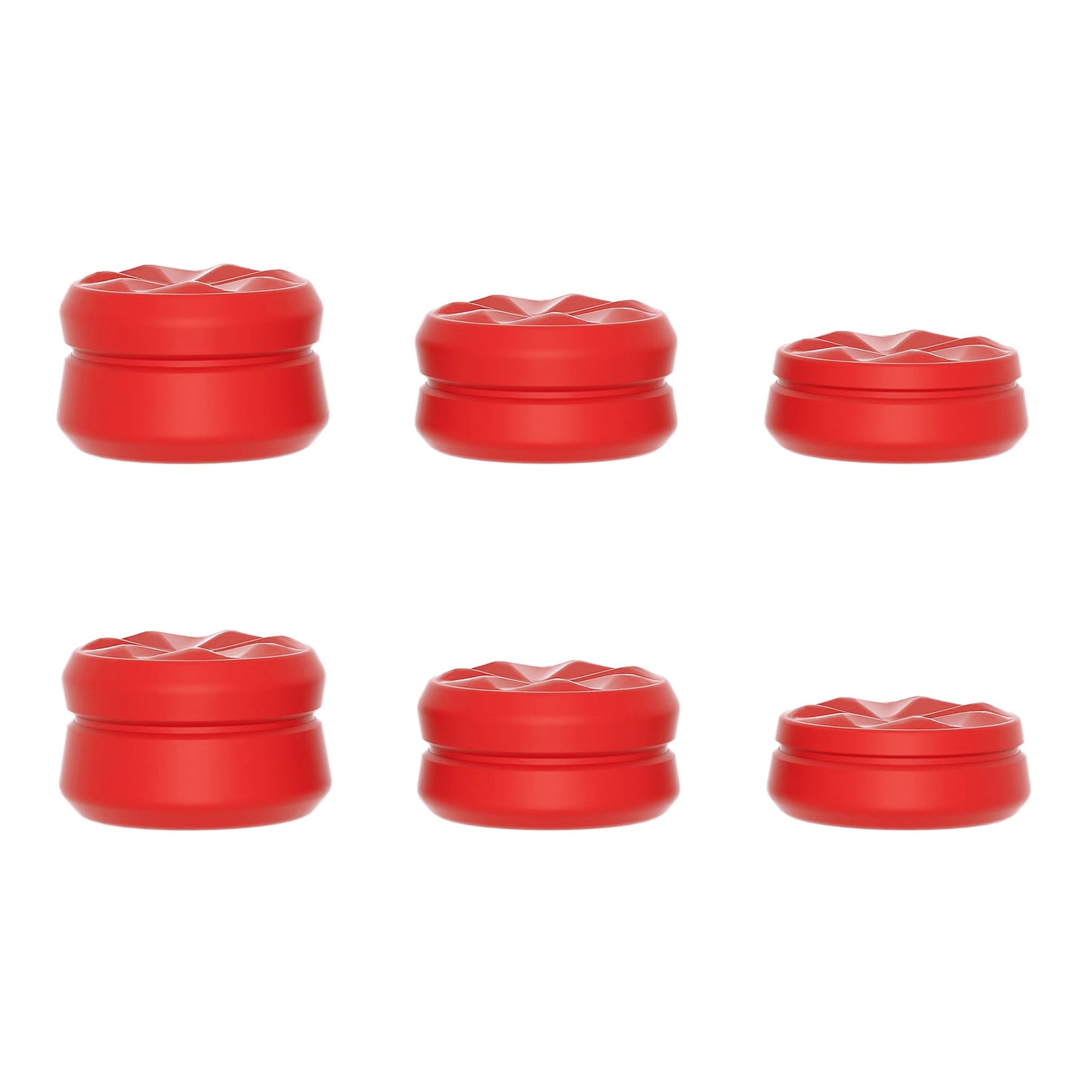 PlayVital 3 Height Hurricane Thumbs Cushion Caps Thumb Grips for ps5, for ps4, Thumbstick Grip Cover for Xbox Core Wireless Controller, Thumb Grips for Xbox One, Elite Series 2, for Switch Pro - Passion Red - PJM3066 PlayVital