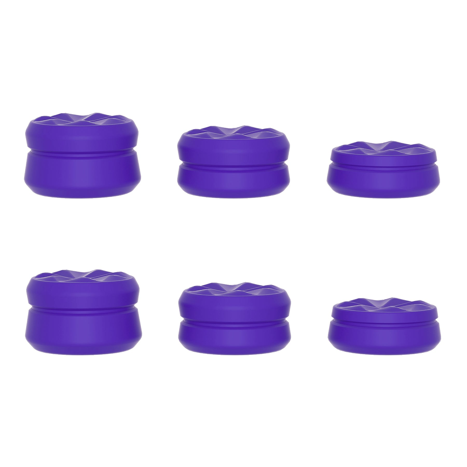 PlayVital 3 Height Hurricane Thumbs Cushion Caps Thumb Grips for ps5, for ps4, Thumbstick Grip Cover for Xbox Core Wireless Controller, Thumb Grips for Xbox One, Elite Series 2, for Switch Pro - Purple - PJM3064 PlayVital