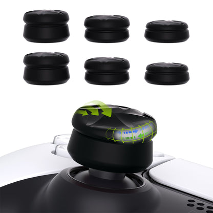 PlayVital 3 Height Razor Thumbs Cushion Caps Thumb Grips for ps5, for ps4, Thumbstick Grip Cover for Xbox Core Wireless Controller, Thumb Grip Caps for Xbox One, Elite Series 2, for Switch Pro - Black - PJM3057 PlayVital