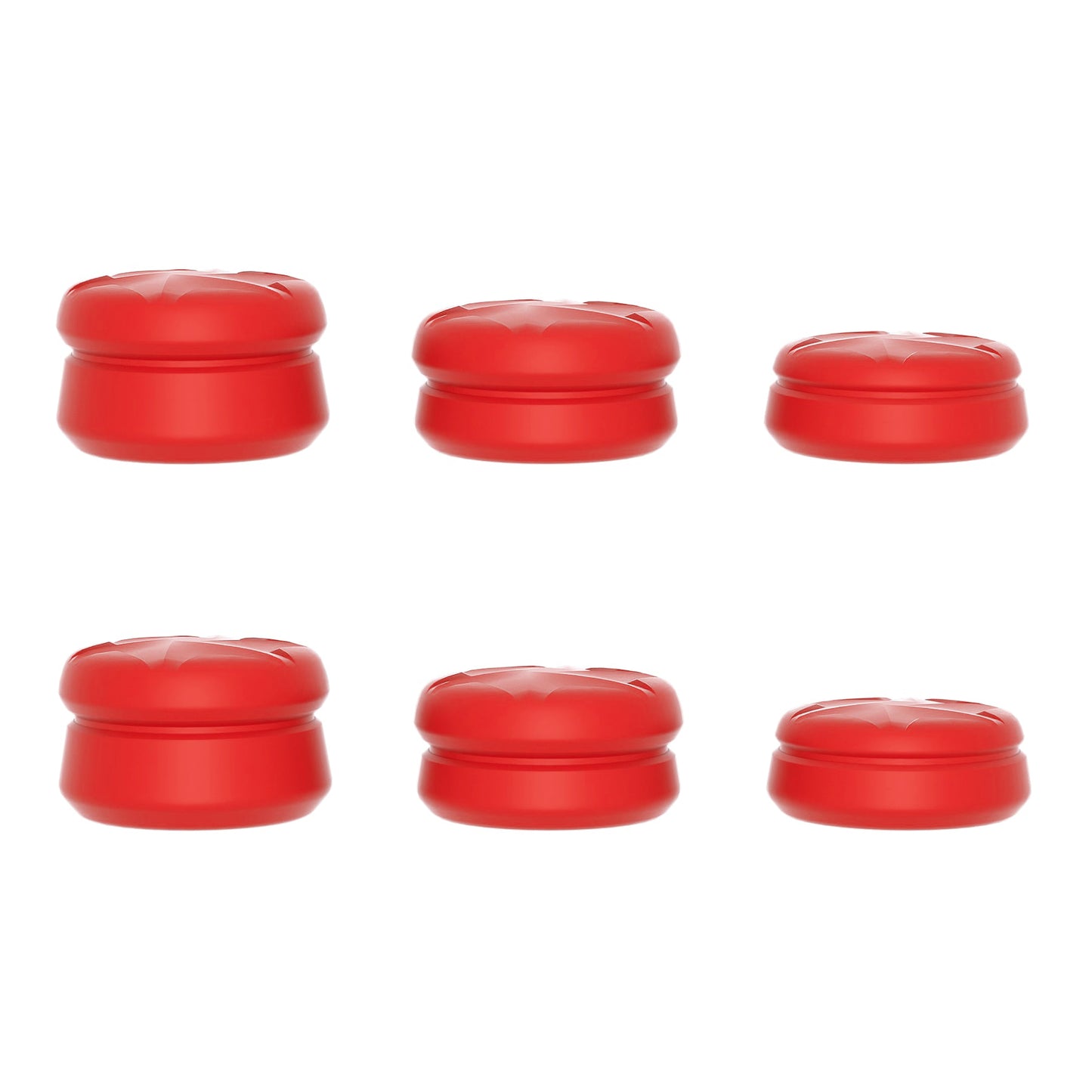 PlayVital 3 Height Razor Thumbs Cushion Caps Thumb Grips for ps5, for ps4, Thumbstick Grip Cover for Xbox Core Wireless Controller, Thumb Grip Caps for Xbox One, Elite Series 2, for Switch Pro - Passion Red - PJM3061 PlayVital