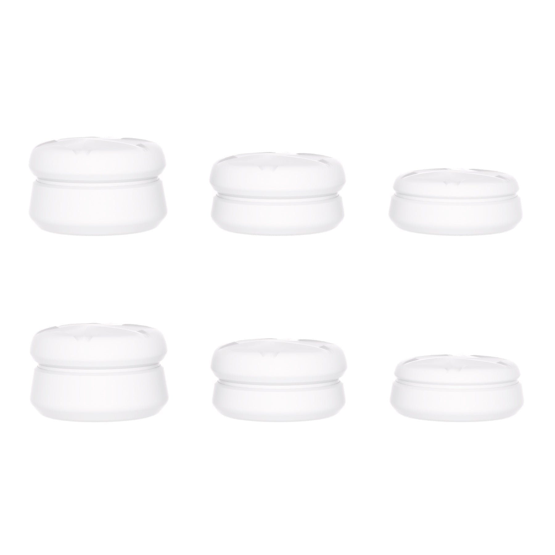 PlayVital 3 Height Razor Thumbs Cushion Caps Thumb Grips for ps5, for ps4, Thumbstick Grip Cover for Xbox Core Wireless Controller, Thumb Grip Caps for Xbox One, Elite Series 2, for Switch Pro - White - PJM3058 PlayVital