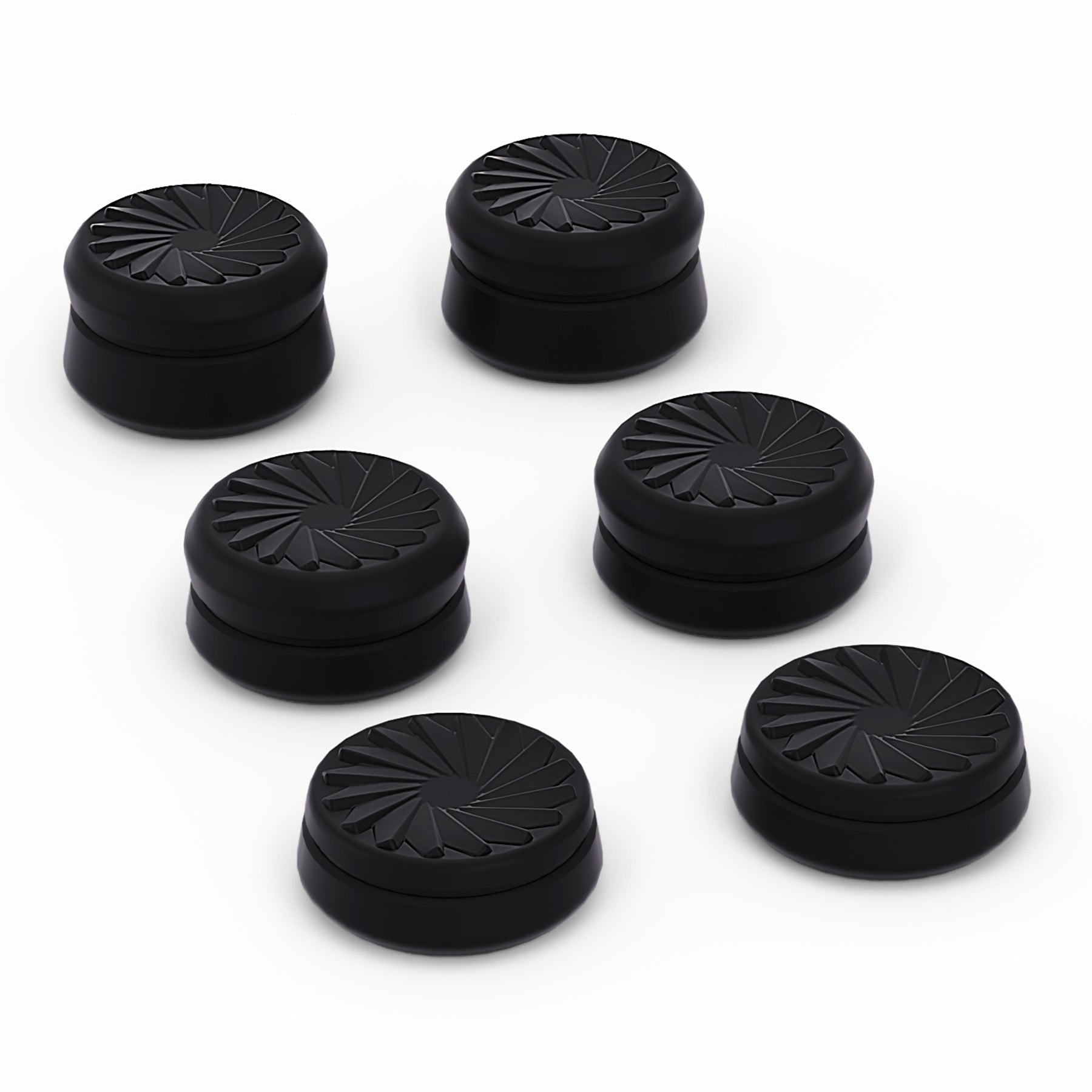 PlayVital 3 Height Turbine Thumbs Cushion Caps Thumb Grips for ps5, for ps4, Thumbstick Grip Cover for Xbox Core Wireless Controller, Thumb Grips for Xbox One, Elite Series 2, for Switch Pro - Black - PJM3052 PlayVital