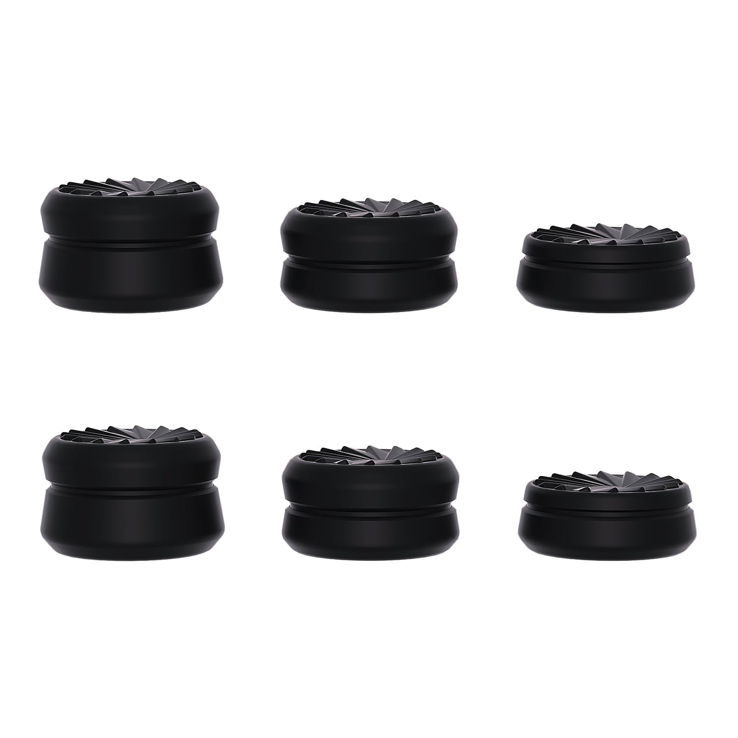 PlayVital 3 Height Turbine Thumbs Cushion Caps Thumb Grips for ps5, for ps4, Thumbstick Grip Cover for Xbox Core Wireless Controller, Thumb Grips for Xbox One, Elite Series 2, for Switch Pro - Black - PJM3052 PlayVital