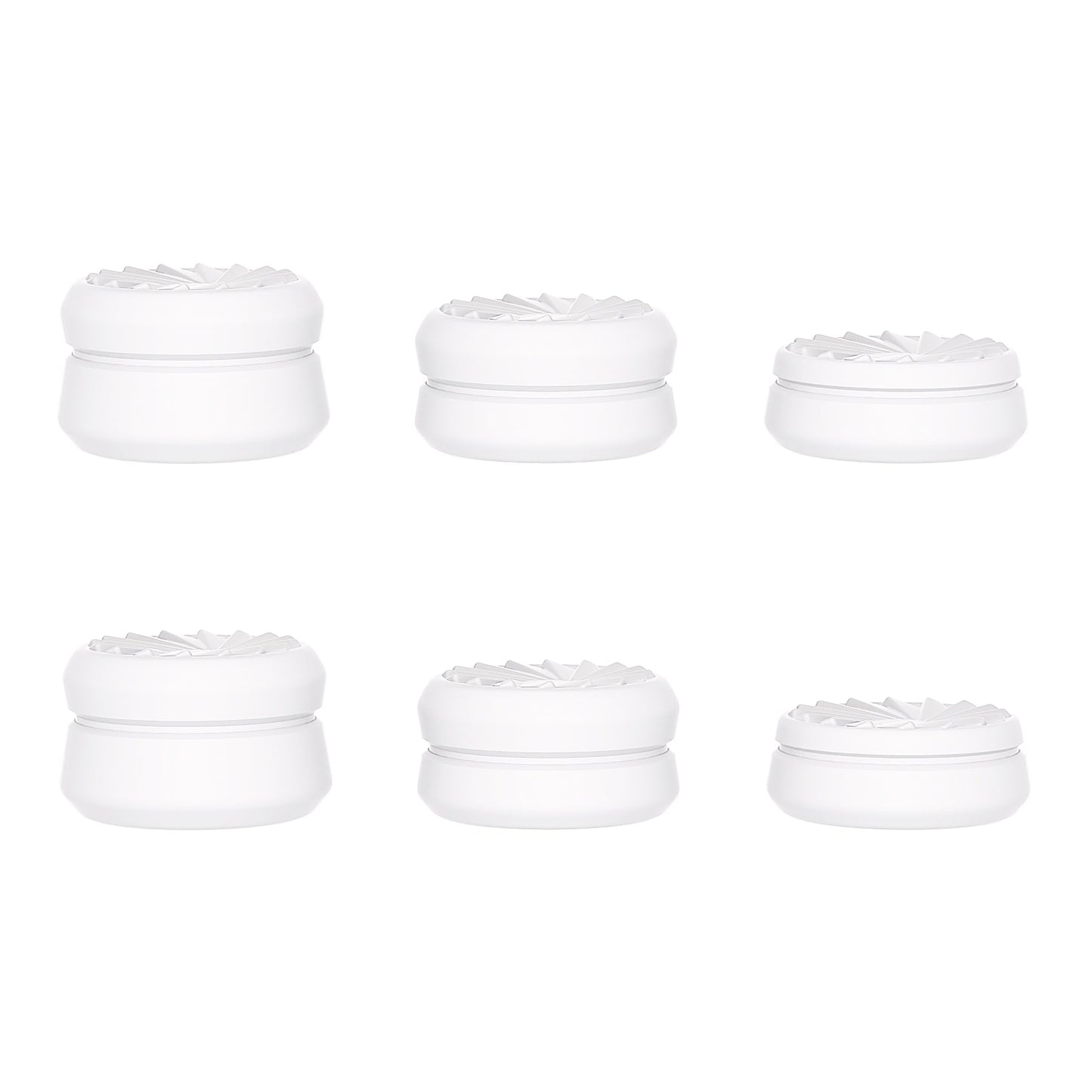 PlayVital 3 Height Turbine Thumbs Cushion Caps Thumb Grips for ps5, for ps4, Thumbstick Grip Cover for Xbox Core Wireless Controller, Thumb Grips for Xbox One, Elite Series 2, for Switch Pro - White - PJM3053 PlayVital