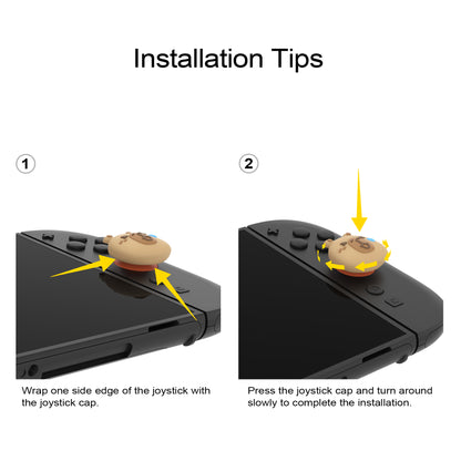 PlayVital Switch 2（2025年新モデル）対応 親指グリップキャップ 4個セット かわいいシリコン製スティックカバー Joycon用 耐久性ある 【カピバラ・ムード】