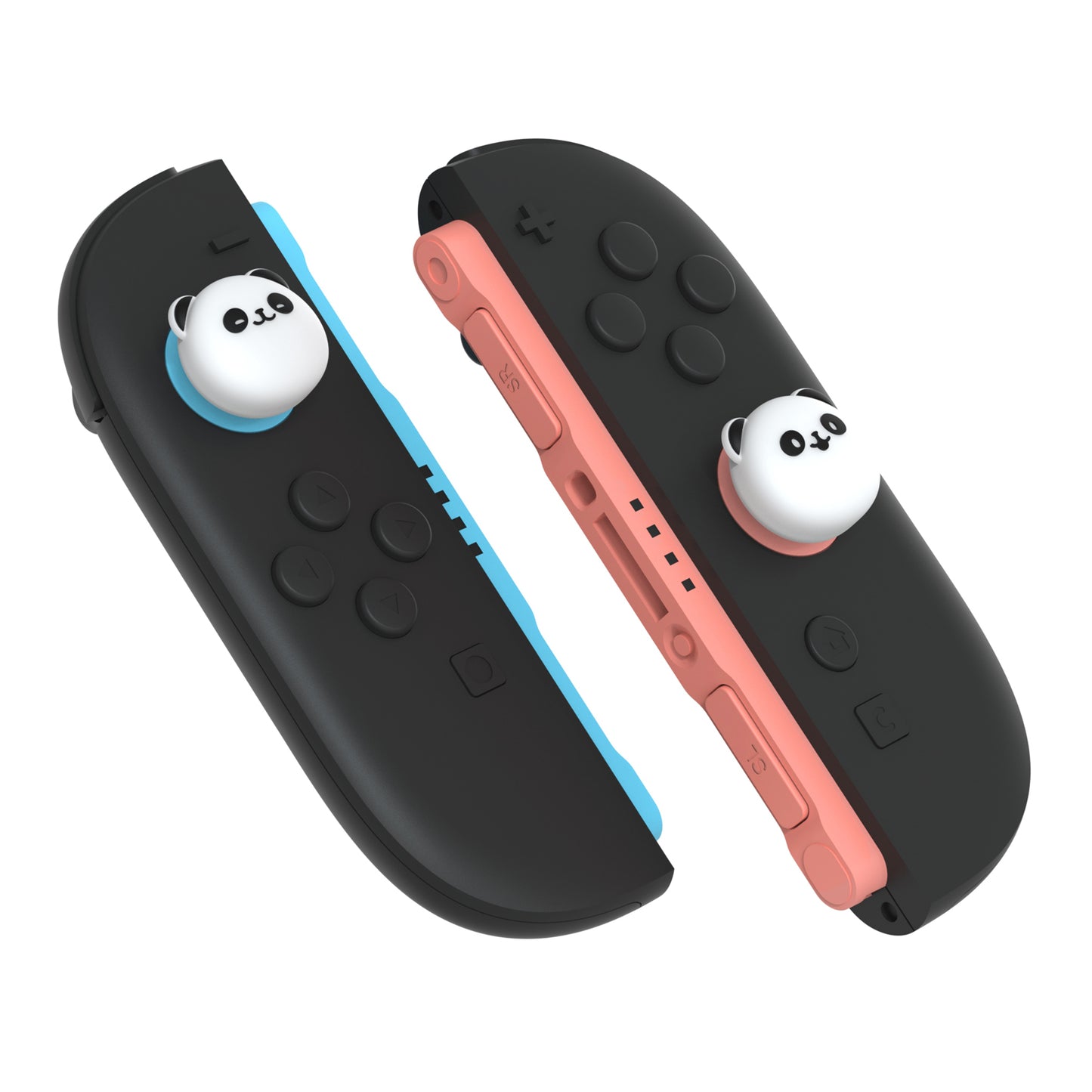 PlayVital Switch 2（2025年新モデル）対応 親指グリップキャップ 4個セット かわいいシリコン製スティックカバー Joycon用 耐久性ある 【パンダちゃん】