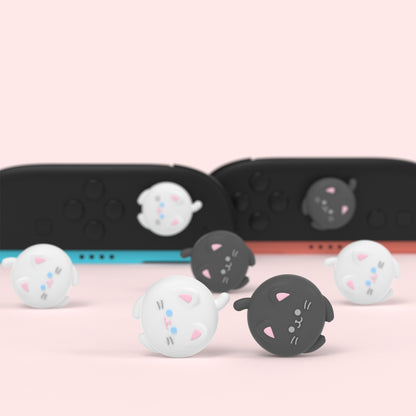PlayVital Switch 2（2025年新モデル）対応 親指グリップキャップ 4個セット  かわいいシリコン製スティックカバー Joycon用 耐久性ある 【キューティーキティ】