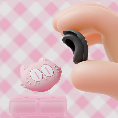 PlayVital Switch 2（2025年新モデル）対応 親指グリップキャップ 4個セット かわいいシリコン製スティックカバー Joycon用 耐久性ある 【ムーンライト猫】