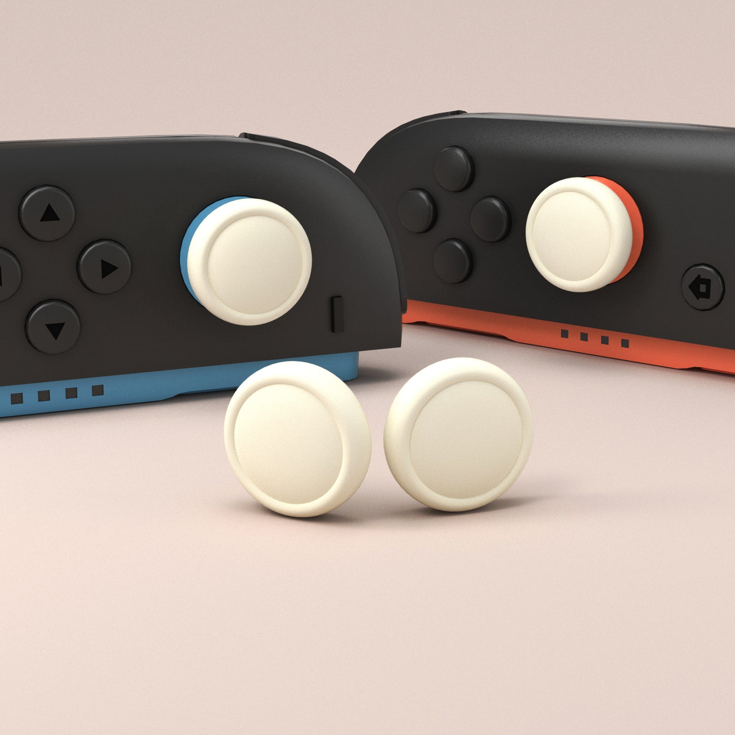 PlayVital 2025年新型Switch 2対応用親指グリップキャップ 4個セットジョイコン対応シリコン素材 快適フィット 滑り止めスティックカバー【アンティークイエロー】