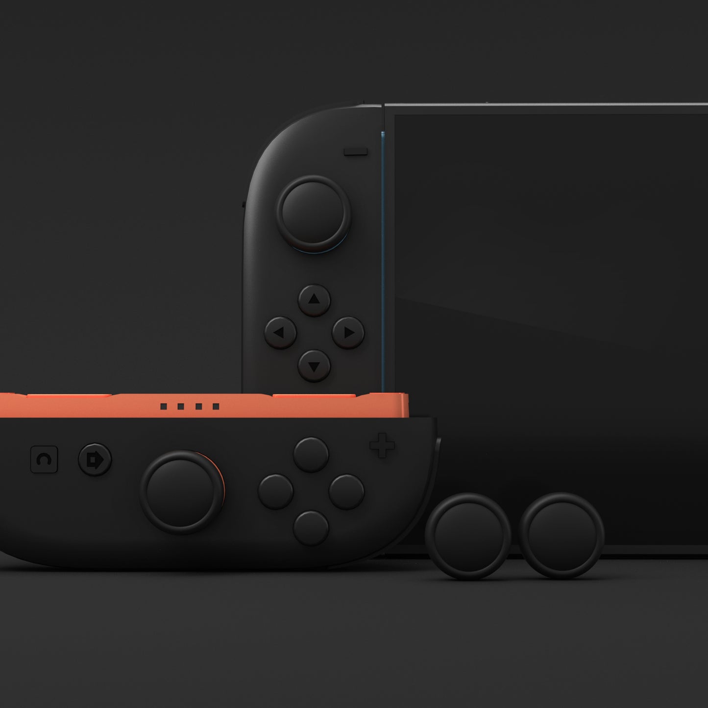 PlayVital 2025年新型Switch 2対応用親指グリップキャップ 4個セットジョイコン対応シリコン素材 快適フィット 滑り止めスティックカバー 【ブラック】