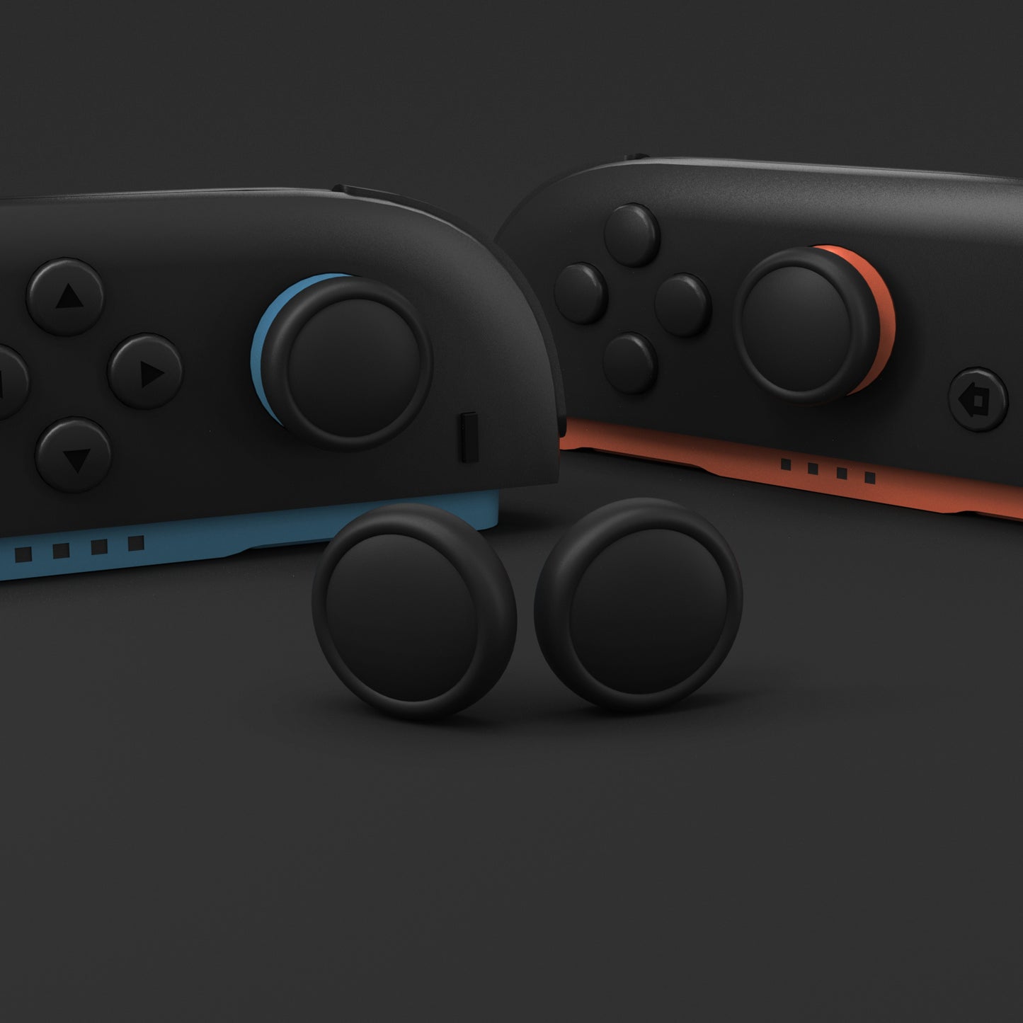PlayVital 2025年新型Switch 2対応用親指グリップキャップ 4個セットジョイコン対応シリコン素材 快適フィット 滑り止めスティックカバー 【ブラック】