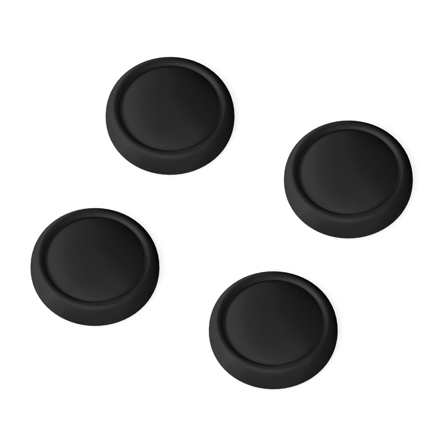 PlayVital 2025年新型Switch 2対応用親指グリップキャップ 4個セットジョイコン対応シリコン素材 快適フィット 滑り止めスティックカバー 【ブラック】