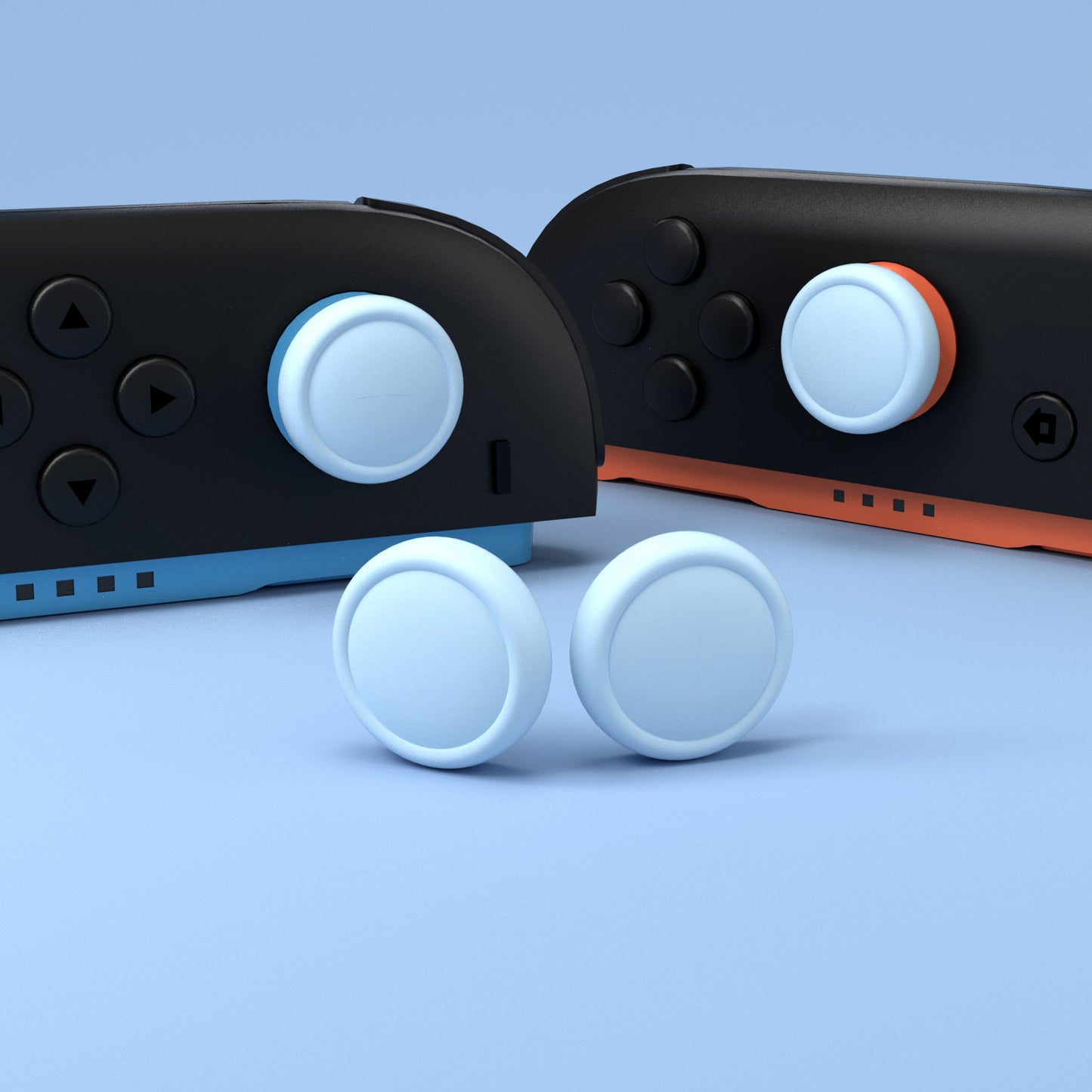 PlayVital 2025年新型Switch 2対応用親指グリップキャップ 4個セットジョイコン対応シリコン素材 快適フィット 滑り止めスティックカバー 【ヘブンブルー】