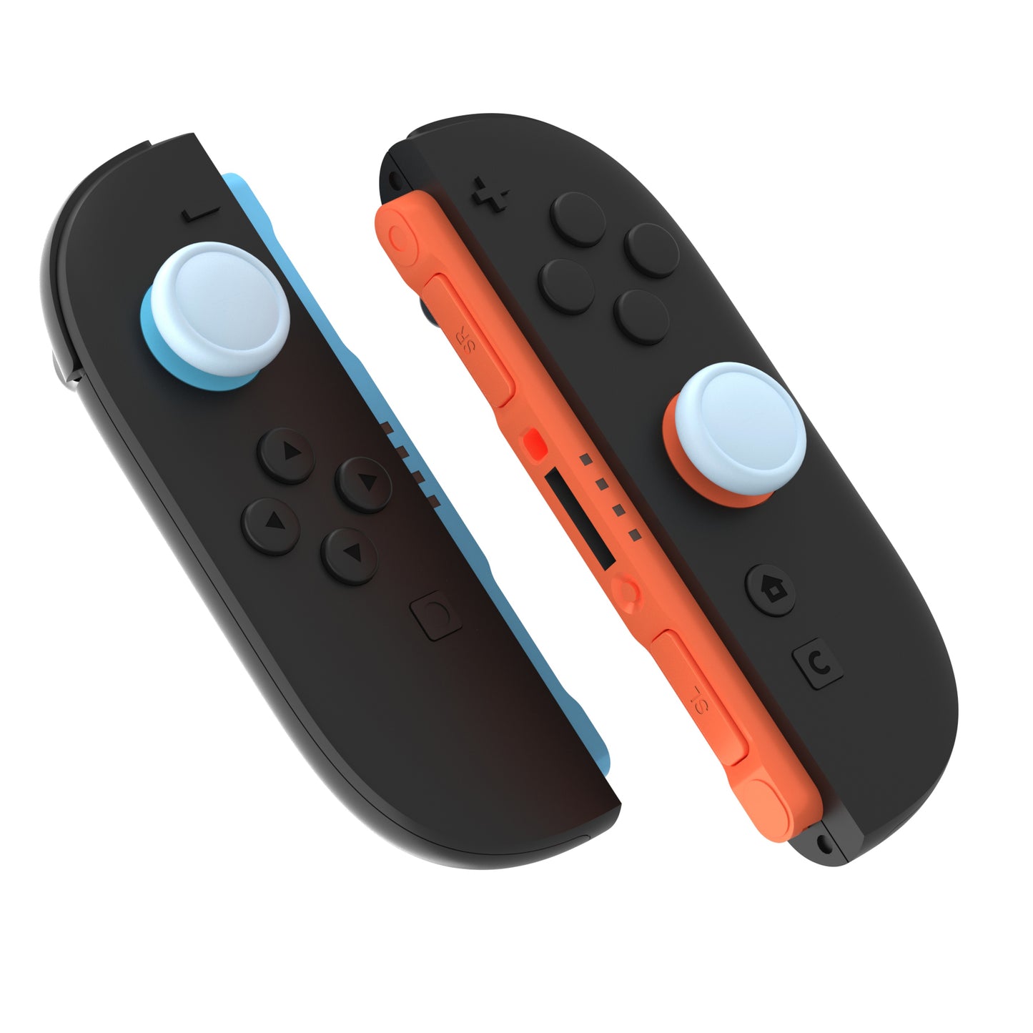 PlayVital 2025年新型Switch 2対応用親指グリップキャップ 4個セットジョイコン対応シリコン素材 快適フィット 滑り止めスティックカバー 【ヘブンブルー】