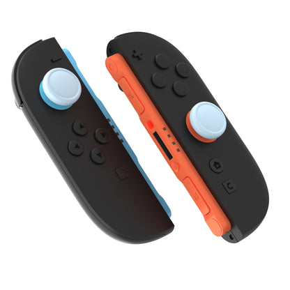 PlayVital 2025年新型Switch 2対応用親指グリップキャップ 4個セットジョイコン対応シリコン素材 快適フィット 滑り止めスティックカバー 【ヘブンブルー】