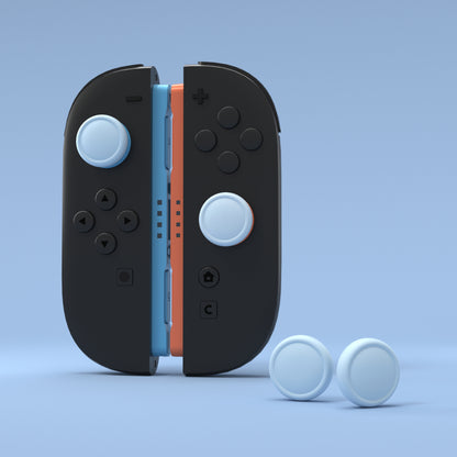 PlayVital 2025年新型Switch 2対応用親指グリップキャップ 4個セットジョイコン対応シリコン素材 快適フィット 滑り止めスティックカバー 【ヘブンブルー】