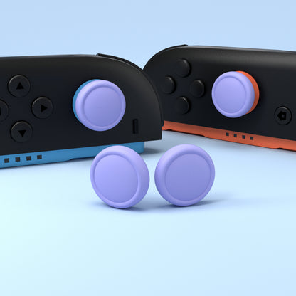 PlayVital 2025年新型Switch 2対応用親指グリップキャップ 4個セットジョイコン対応シリコン素材 快適フィット 滑り止めスティックカバー 【ライトバイオレット】