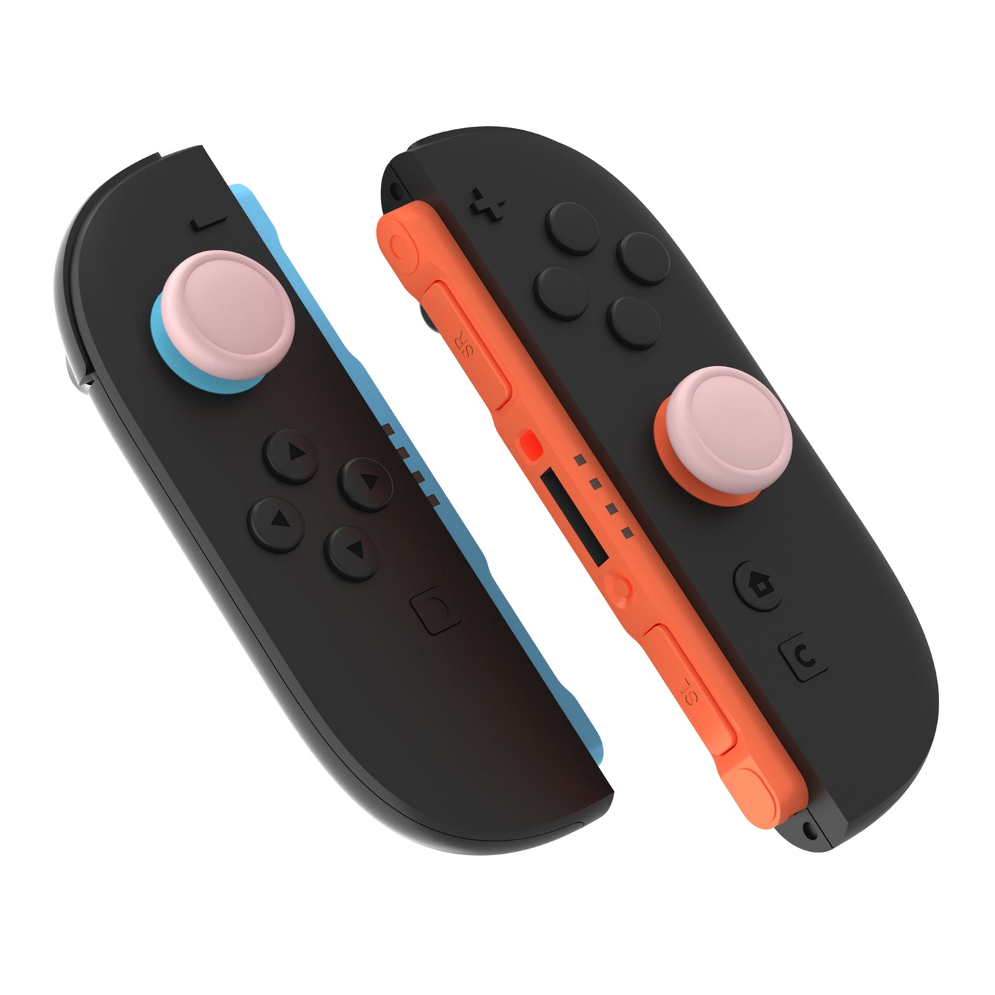 PlayVital 2025年新型Switch 2対応用親指グリップキャップ 4個セットジョイコン対応シリコン素材 快適フィット 滑り止めスティックカバー 【ピンク】