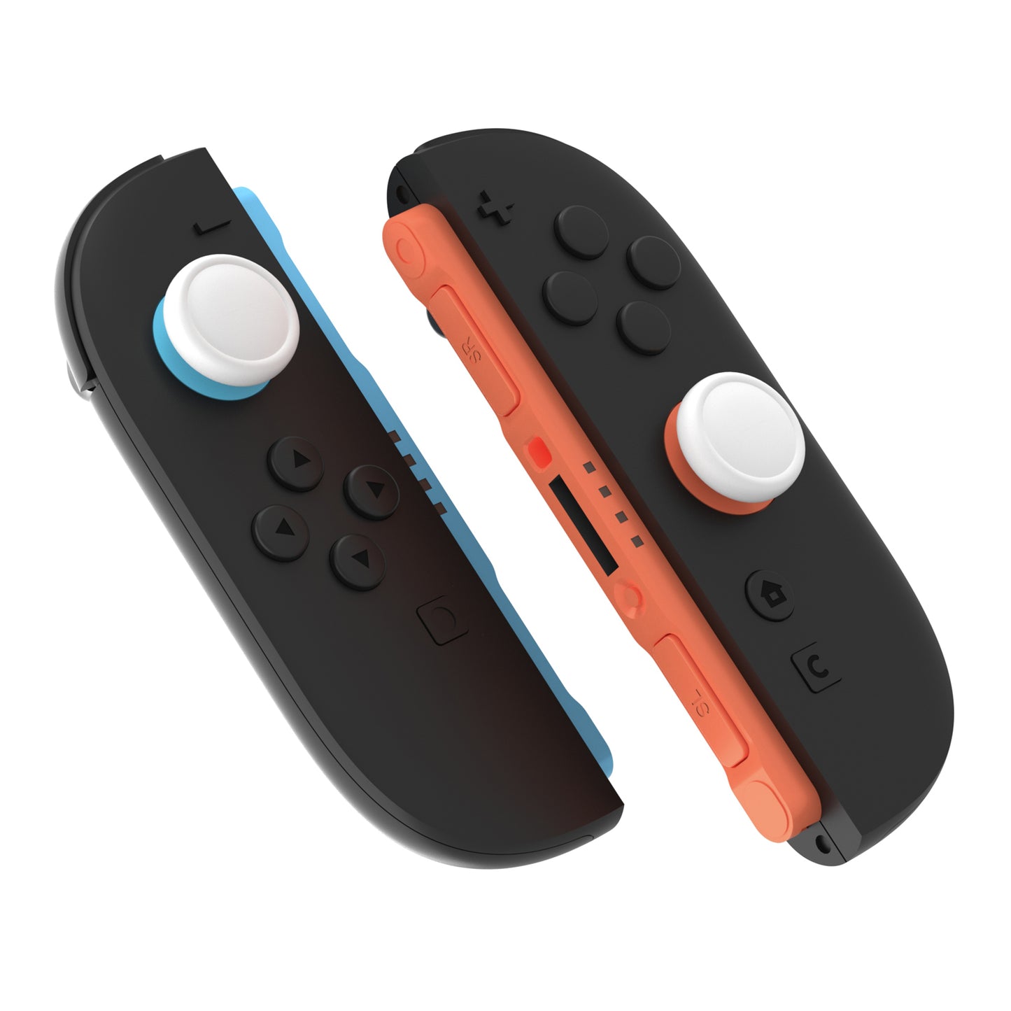 PlayVital 2025年新型Switch 2対応用親指グリップキャップ 4個セットジョイコン対応シリコン素材 快適フィット 滑り止めスティックカバー【ホワイト】