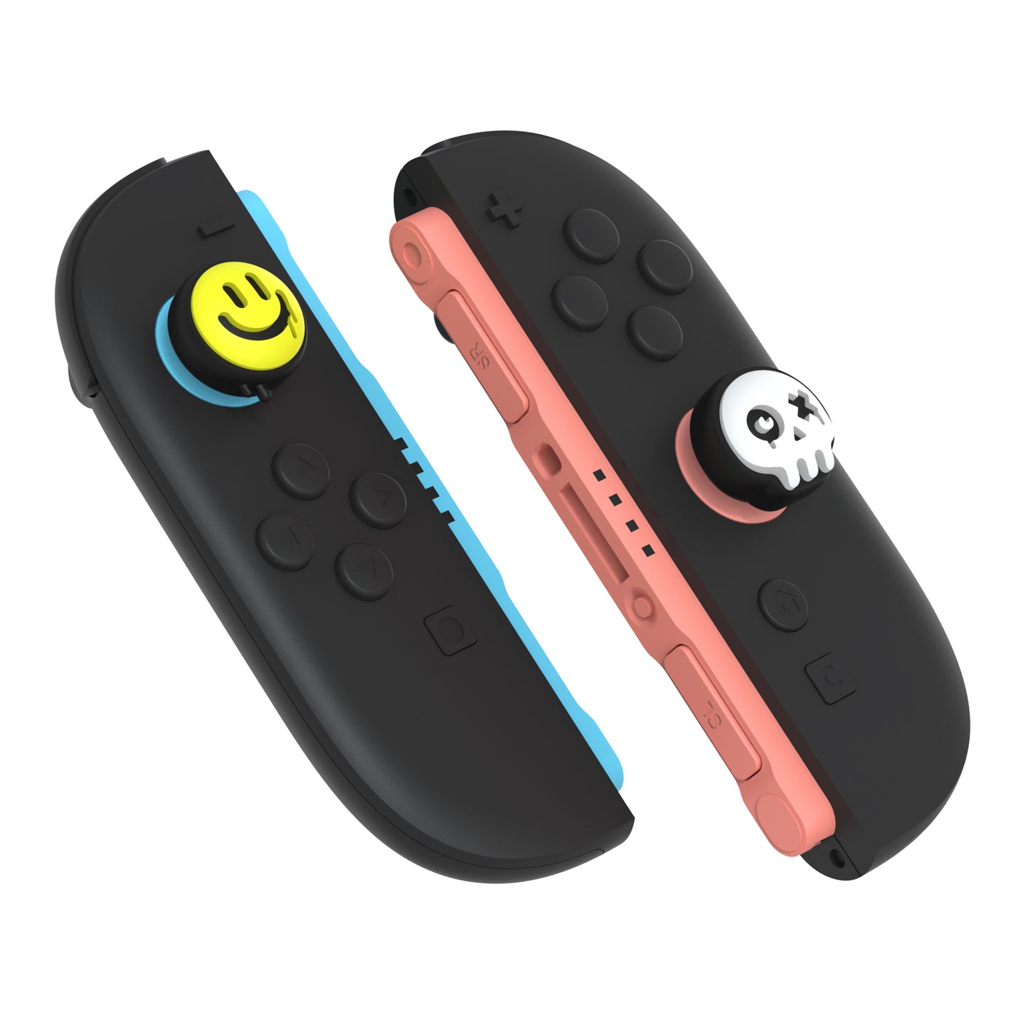 PlayVital Switch 2（2025年モデル）対応 親指グリップキャップ 6個セット かわいいシリコン製スティックカバー Joycon用 アナログスティック保護キャップ【ハッピー＆グルーミースタイル】