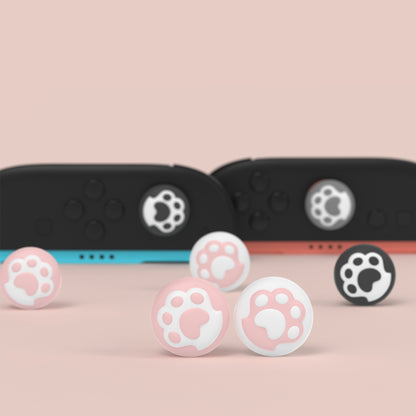 PlayVital Switch 2（2025年モデル）対応 親指グリップキャップ 8個セット かわいい肉球デザイン シリコン製スティックカバー Joycon用 アナログスティック保護キャップ【猫の肉球】