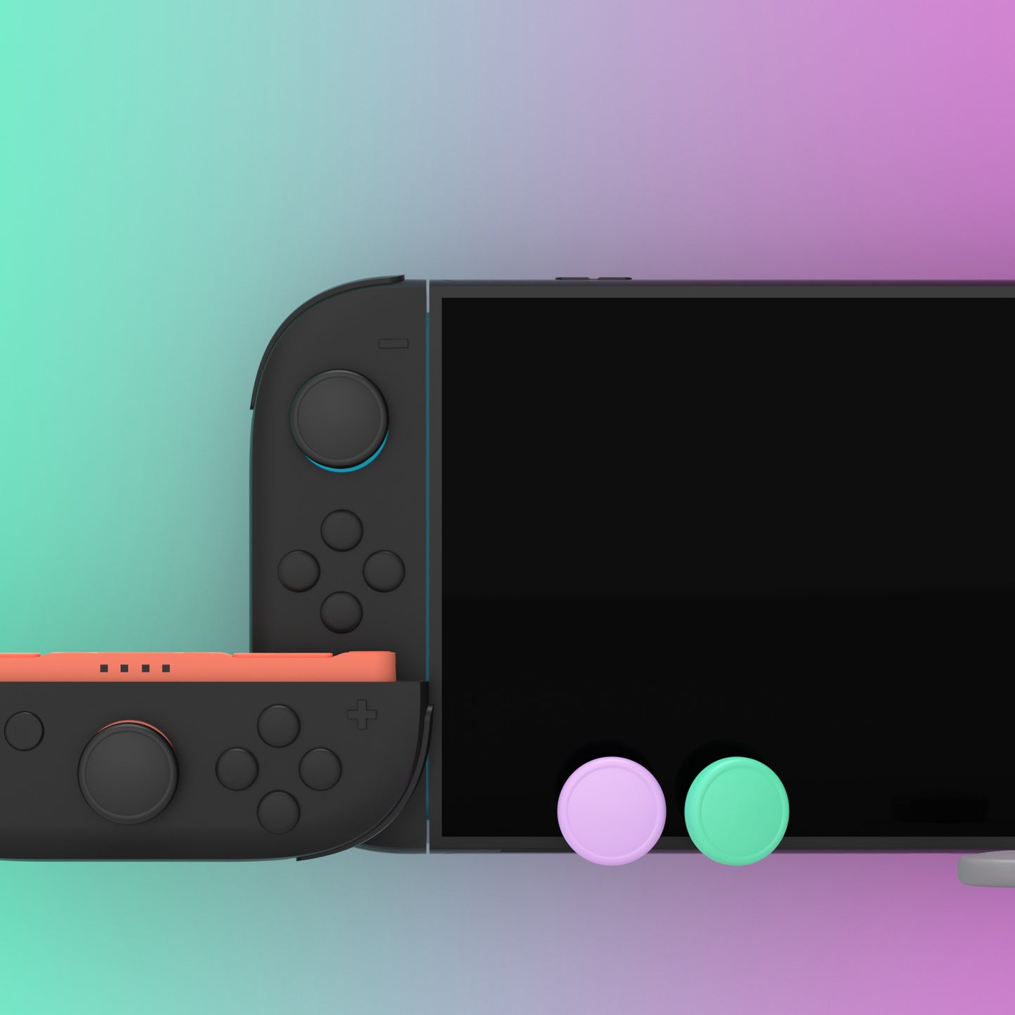 PlayVital 2025年新モデルSwitch 2対応用親指グリップキャップ 8個セット シリコン素材快適なジョイコン対応保護キャップ 滑り止め 【ソフトバイオレット・ミントグリーン・ブラック・グレー】